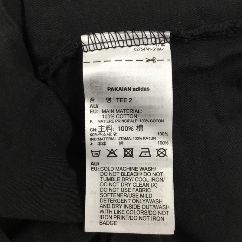 アディダス adidas Tシャツ 半袖 gk5906 Tシャツ 半袖カットソー クルーネックカットソー スポーツウェア ロゴ、文字 黒 / ブラック / メンズ USED 古着 中古 10106499