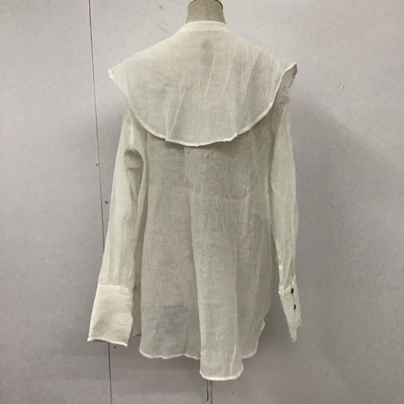 ジーナシス JEANASIS シャツ、ブラウス 長袖 JS064211MC ビッグカラー FREE 無地 白 / ホワイト / レディース USED 古着 中古 10111439