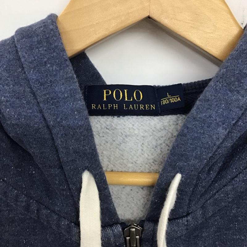 ポロラルフローレン POLO RALPH LAUREN パーカー 長袖 ジップアップパーカー 長袖パーカー スウェットパーカー L ロゴ、文字 インディゴ / インディゴ / メンズ USED 古着 中古 10137825
