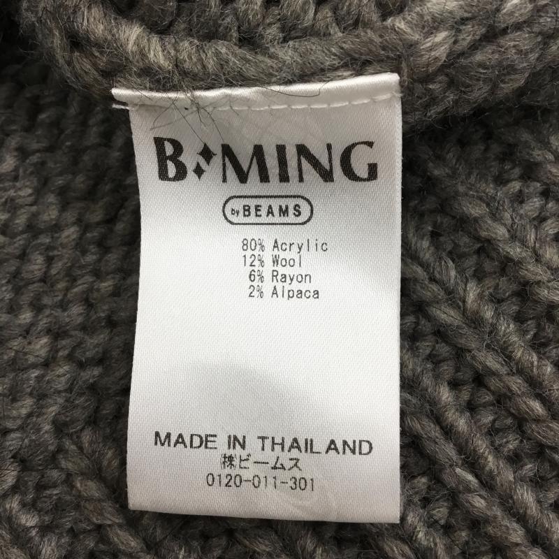ビーミング バイ ビームス B:MING by BEAMS ニット、セーター 長袖 FREE 無地 グレージュ / グレージュ / レディース USED 古着 中古 10138998