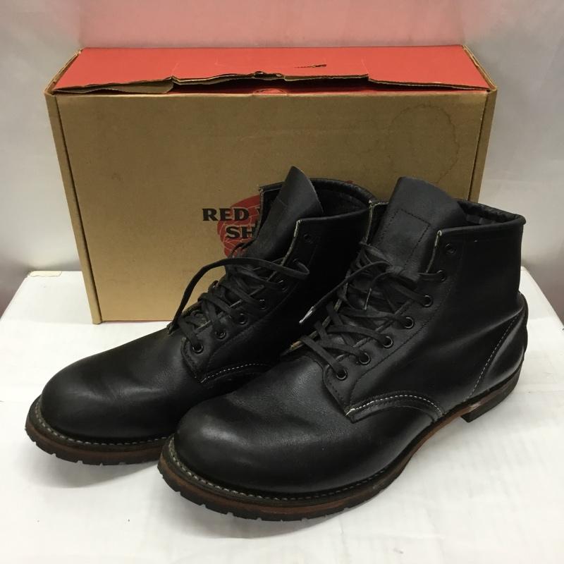 レッドウィング RED WING ブーツ ショートブーツ 9014 BECKMAN ROUND BOOTS 28.5cm 箱有 US:10.5 無地 黒 / ブラック / レディース USED 古着 中古 10116629