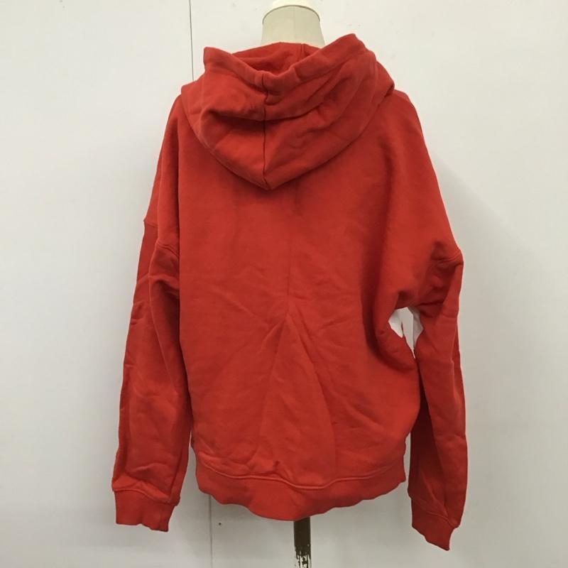 アディダス adidas パーカー 長袖 FS1307 LRG LOGO HOODIE プルオーバー M ロゴ、文字 赤 / レッド / X 白 / ホワイト / レディース USED 古着 中古 10121867