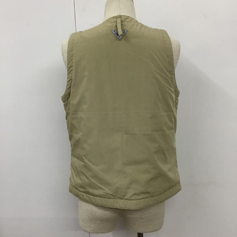 コロンビア Columbia ベスト ベスト 218 PM5626 MatherCrestVest 前ボタン カジュアルベスト M ロゴ、文字 ベージュ / ベージュ / メンズ USED 古着 中古 10109977