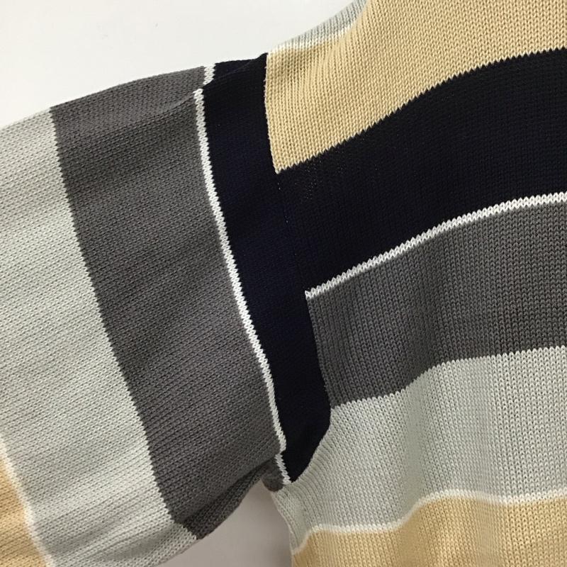 ダンヒル DUNHILL ニット、セーター 長袖 長袖ニットカットソー クルーネック セーター 90S イタリア製 40 ボーダー柄 マルチカラー / マルチカラー / メンズ USED 古着 中古 10131966