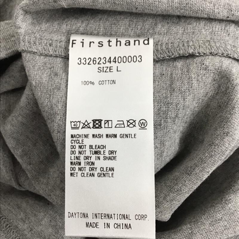 ファーストハンド Firsthand Tシャツ 半袖 半袖カットソー プリントTシャツ クルーネックカットソー L ロゴ、文字 灰 / グレー / メンズ USED 古着 中古 10130088