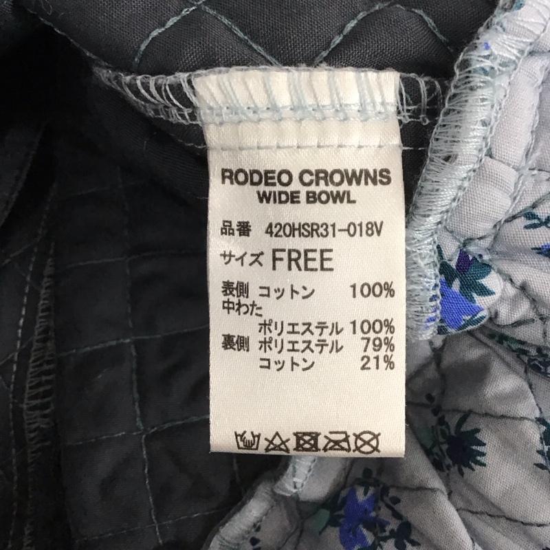 ロデオクラウンズワイドボウル RODEO CROWNS WIDE BOWL パンツ ショートパンツ 420HSR31-018V フラワーキルトショートパンツ タグ付き FREE 花柄 青 / ブルー / レディース USED 古着 中古 10149486