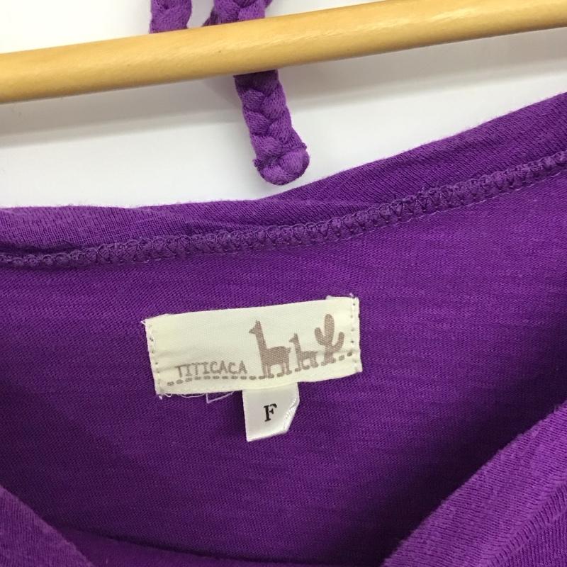 チチカカ TITICACA カットソー 半袖 半袖カットソー 無地Tシャツ エスニック FREE 無地 紫 / パープル / レディース USED 古着 中古 10136451