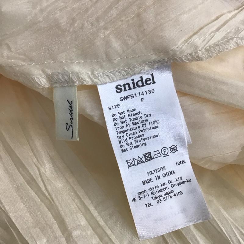 スナイデル SNIDEL カットソー 長袖 SWFB174130 シャーリングオフショルBL FREE 無地 アイボリー / アイボリー /  レディース USED 古着 中古 10106714