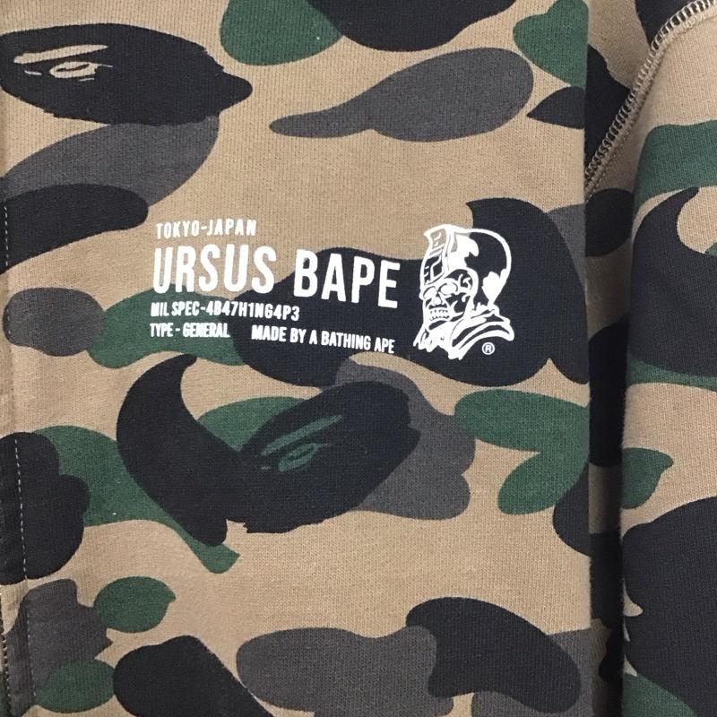 アーサスベイプ URSUS BAPE パーカー 長袖 ジップアップ XL 総柄 マルチカラー / マルチカラー / メンズ USED 古着 中古 10131227
