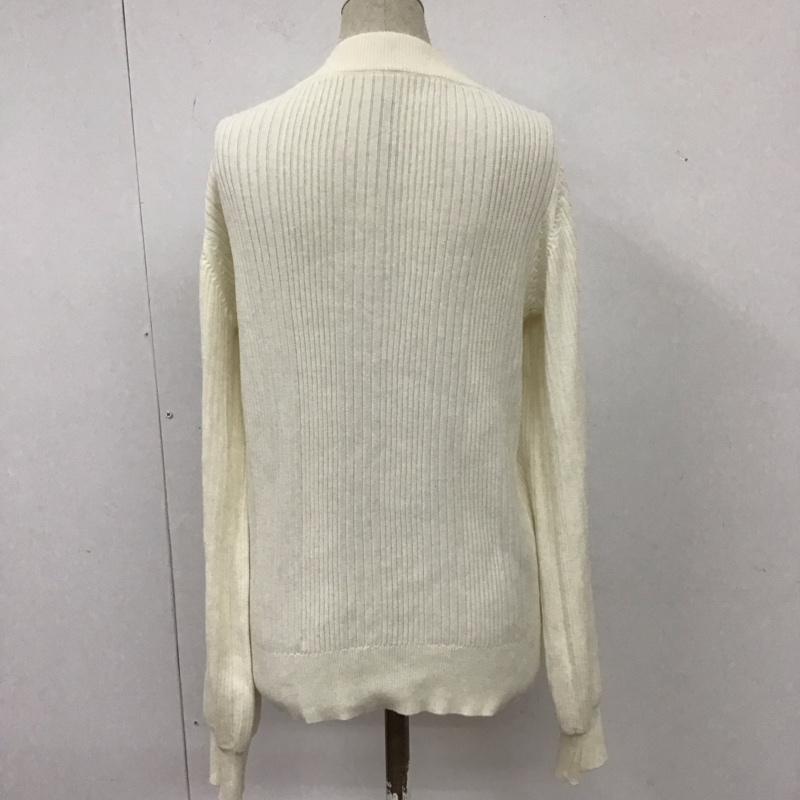 ロデオクラウンズ Rodeo Crowns ニット、セーター 長袖 420bah70-0730 2WAYオフショル リブニットトップス 長袖ニットカットソー M 無地 白 / ホワイト / レディース USED 古着 中古 10113821