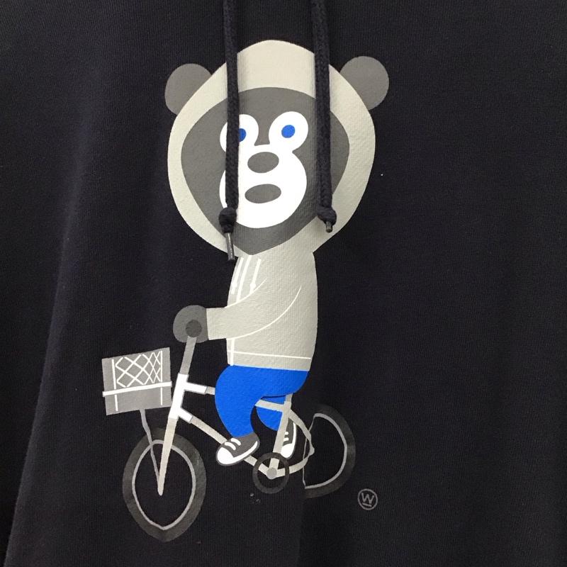 ビームス BEAMS パーカー 長袖 長袖パーカー プルオーバーパーカー スウェット L プリント 紺 / ネイビー / メンズ USED 古着 中古 10130619