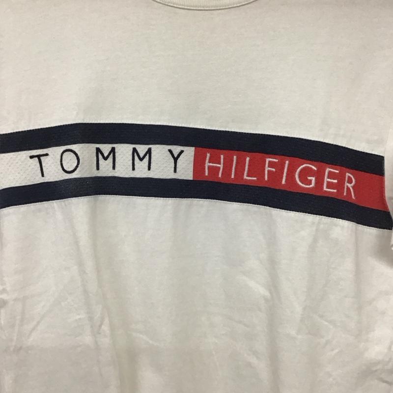 トミーヒルフィガー TOMMY HILFIGER Tシャツ 半袖 半袖カットソー プリントTシャツ クルーネックカットソー M ロゴ、文字 白 / ホワイト / メンズ USED 古着 中古 10137162