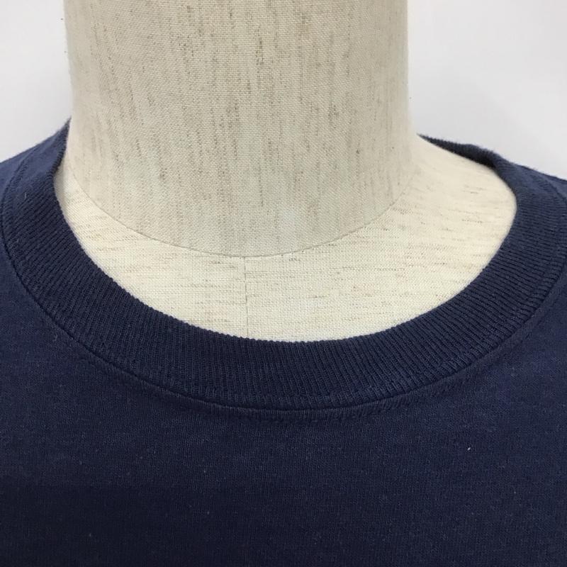 ギルダン GILDAN カットソー 長袖 長袖カットソー クルーネックカットソー ロングスリーブカットソー プリントTシャツ M ロゴ、文字 紺 / ネイビー / メンズ USED 古着 中古 10108028