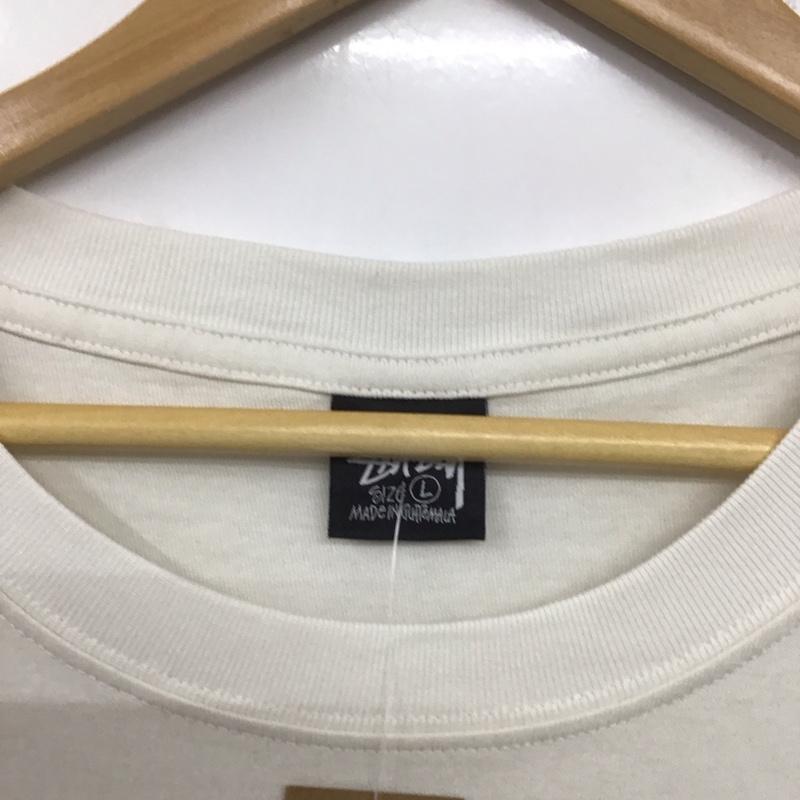 ステューシー STUSSY Tシャツ 半袖 半袖カットソー プリントTシャツ クルーネックカットソー L プリント 白 / ホワイト / メンズ USED 古着 中古 10138438