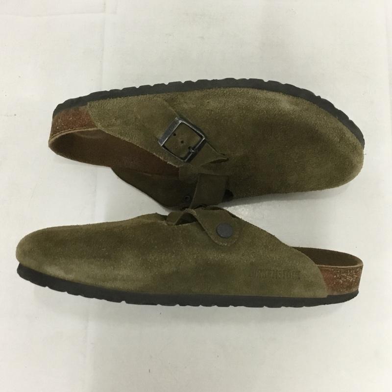 ビルケンシュトック BIRKENSTOCK サンダル サンダル BOSTON スエード 41 箱有 サボ 無地 ベージュ / ベージュ / メンズ USED 古着 中古 10137845