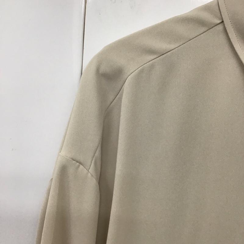 ローリーズファーム LOWRYS FARM シャツ、ブラウス 長袖 LF623014AD ロング丈 L 無地 ベージュ / ベージュ / レディース USED 古着 中古 10130797