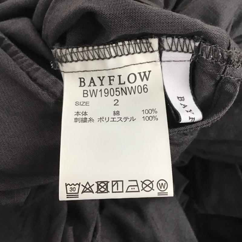 ベイフロー BAYFLOW ワンピース ロングスカート ノースリーブロングワンピース フレアスカート 2 無地 灰 / グレー / レディース USED 古着 中古 10136047