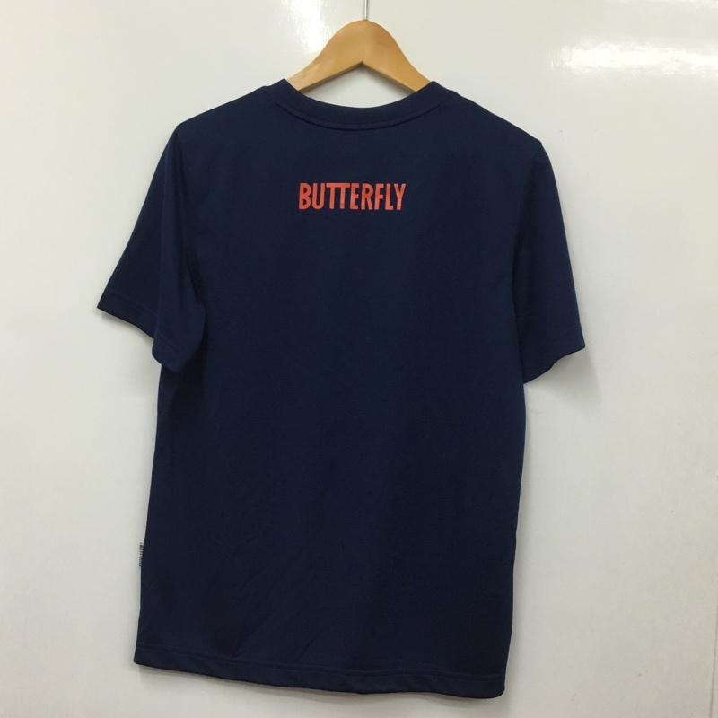 バタフライ BUTTERFLY Tシャツ 半袖 45230-178-0-106 卓球ウェア スポーツウェア タグ付き ウィンロゴ S ワンポイント 紺 / ネイビー / メンズ USED 古着 中古 10135671