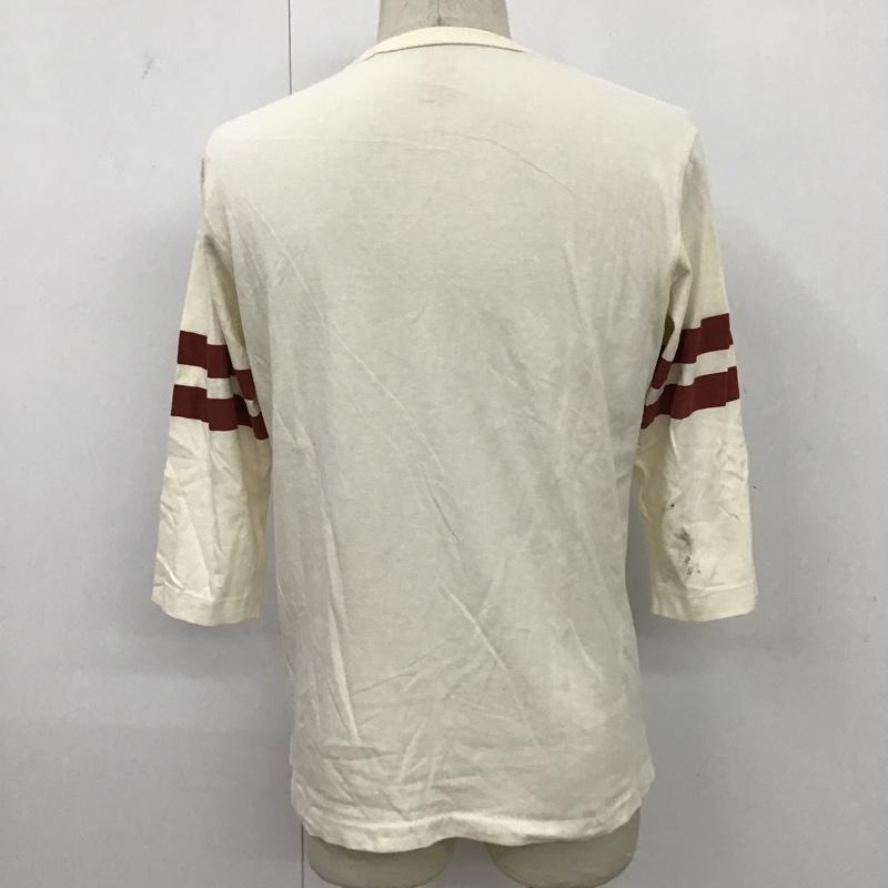 ユニクロ UNIQLO カットソー 七分袖 長袖カットソー クルーネックカットソー ロングスリーブカットソー プリントTシャツ M プリント X キャラクター オフホワイト / オフホワイト / メンズ USED 古着 中古 10096616