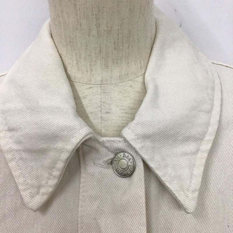 ザラ ZARA ジャケット、上着 ジャケット、ブレザー 4365/073/733 COLOURED DENIM JACKET M 無地 白 / ホワイト / レディース USED 古着 中古 10127723