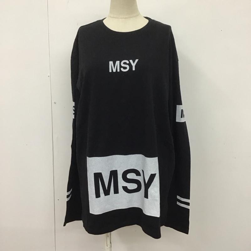 マウジー MOUSSY カットソー 長袖 長袖カットソー クルーネックカットソー ロングスリーブカットソー プリントTシャツ FREE プリント 黒 / ブラック / レディース USED 古着 中古 10109177
