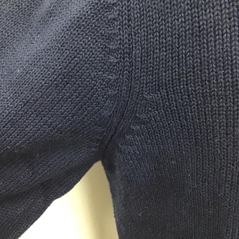 トミーヒルフィガー TOMMY HILFIGER ニット、セーター 長袖 長袖 L 無地 紺 / ネイビー / メンズ USED 古着 中古 10111148
