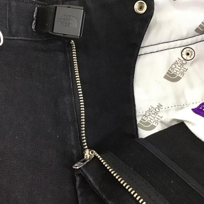 ザ ノースフェイス パープルレーベル THE NORTH FACE PURPLE LABEL パンツ デニム、ジーンズ nt5903n ウェッビングベルトデニムパンツ カジュアルパンツ 32インチ 無地 黒 / ブラック /  メンズ USED 古着 中古 10126302