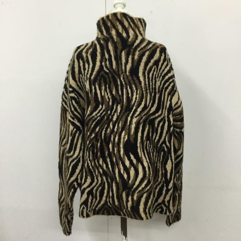 ザラ ZARA ニット、セーター 長袖 長袖ニットカットソー ニット セーター タートルネックニット L ヒョウ柄・レオパード柄 マルチカラー / マルチカラー /  レディース USED 古着 中古 10110084