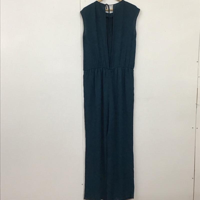 ザラベーシック ZARA BASIC ワンピース・ドレス・オールインワン ワンピース・ドレス・オールインワン オールインワン ノースリーブ ワイドパンツ L 無地 青 / ブルー / レディース USED 古着 中古 10125213