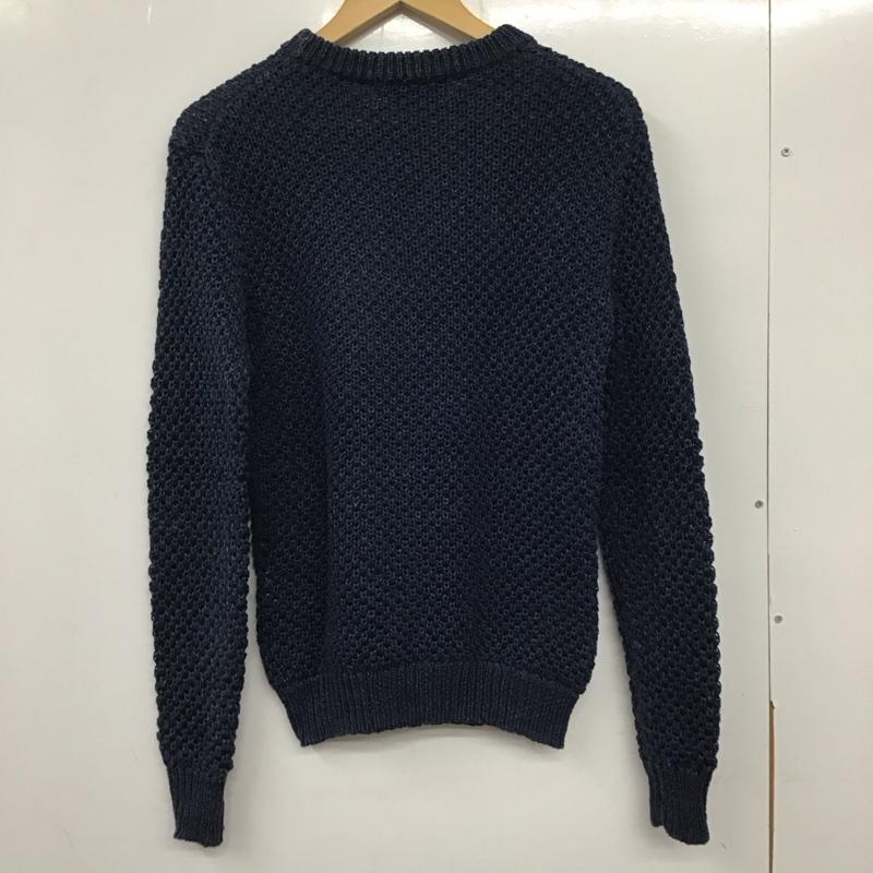 ユナイテッドアローズグリーンレーベルリラクシング UNITED ARROWS green label relaxing ニット、セーター 長袖 36 無地 青 / ブルー / メンズ USED 古着 中古 10136893