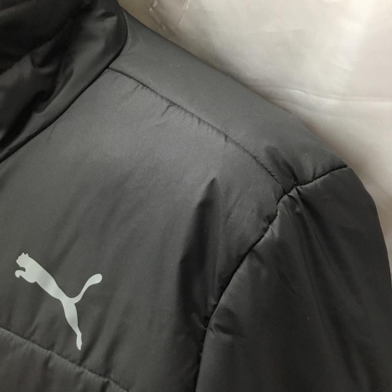 プーマ PUMA ジャケット、上着 ジャケット、ブレザー 853630-01 ジップアップジャケット ジャンパー スポーツウェア L ロゴ、文字 黒 / ブラック / メンズ USED 古着 中古 10122510