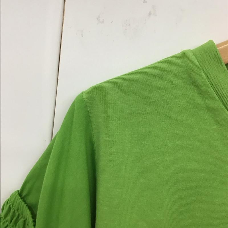 レプシィム LEPSIM カットソー 半袖 LP062439AD 異素材フリルチュニック フリル袖Tシャツ FREE 無地 緑 / グリーン / レディース USED 古着 中古 10131755