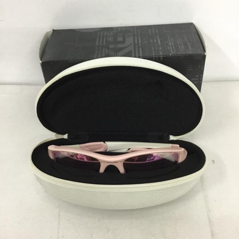 オークリー OAKLEY めがね・サングラス サングラス 03-886J FLAK JACKET スポーツサングラス ミラーレンズ 箱有 ロゴ、文字 桃 / ピンク / メンズ USED 古着 中古 10129389