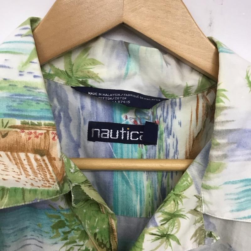 ノーティカ NAUTICA シャツ、ブラウス 半袖 半袖シャツ プリントシャツ ポケットシャツ アロハシャツ M プリント マルチカラー / マルチカラー / メンズ USED 古着 中古 10139304