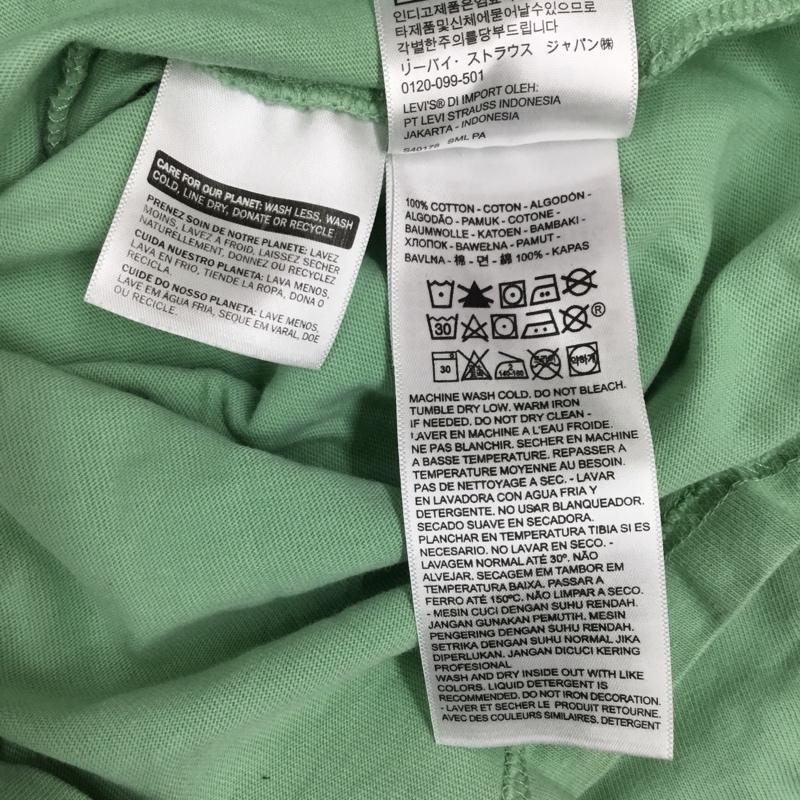 リーバイス Levi s Tシャツ 長袖 16139-0050 ロンT S ロゴ、文字 薄緑 / ライトグリーン / メンズ USED 古着 中古 10119169