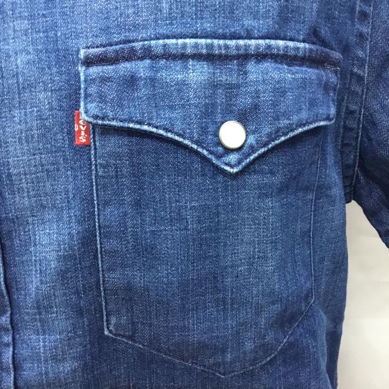 リーバイス Levi s シャツ、ブラウス 半袖 半袖シャツ カラーシャツ 半袖カットソー デニムシャツ S 無地 インディゴ / インディゴ /  メンズ USED 古着 中古 10108940