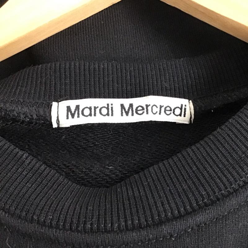 マルディメクルディ MARDI MERCREDI トレーナー 長袖 スウェット プリント 黒 / ブラック / レディース USED 古着 中古 10133642