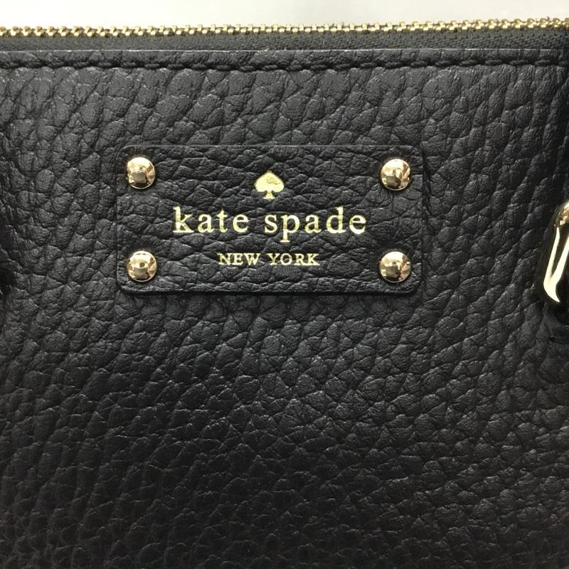 ケイトスペード Kate Spade ハンドバッグ ハンドバッグ レザー ロゴ、文字 黒 / ブラック / レディース USED 古着 中古 10113759