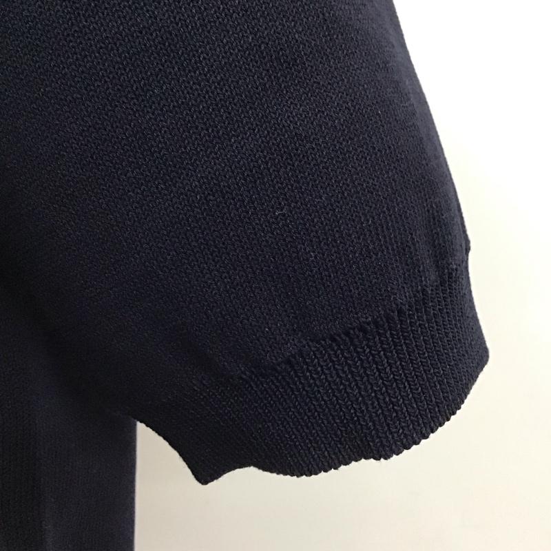 スローン SLOANE カットソー 半袖 半袖ニットカットソー クルーネックカットソー 半袖セーター 1 無地 紺 / ネイビー / レディース USED 古着 中古 10115744
