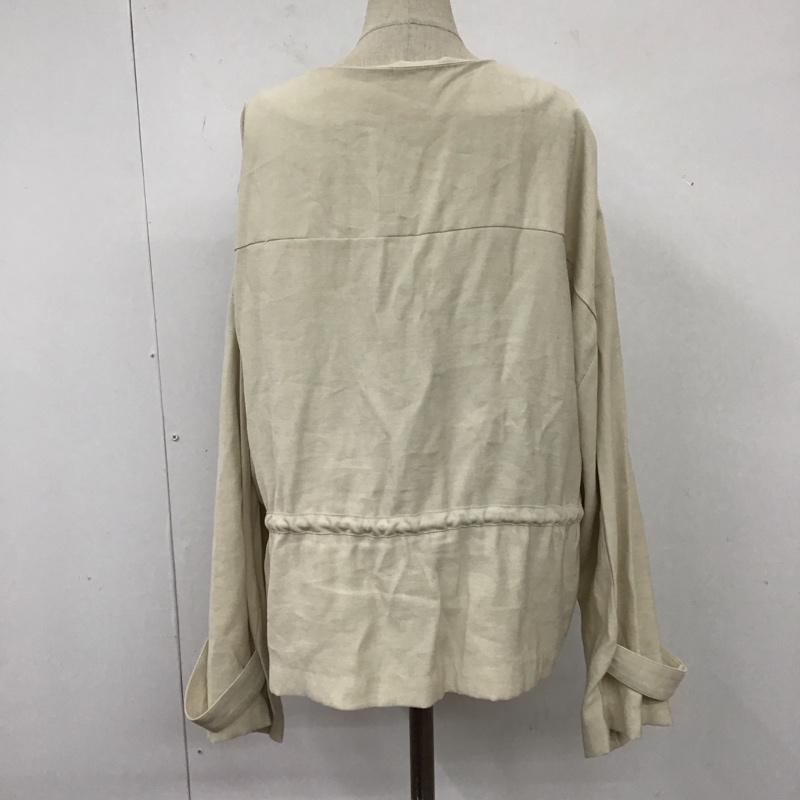 ザラ ZARA ジャケット、上着 ジャケット、ブレザー ノーカラー ドロスト M 無地 アイボリー / アイボリー / レディース USED 古着 中古 10113496