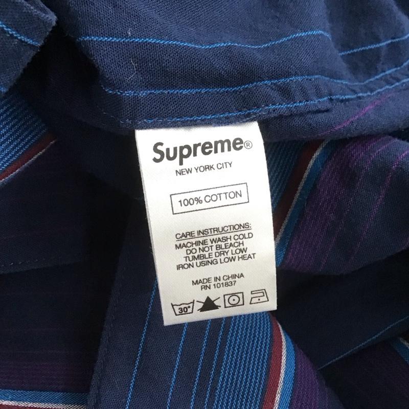 シュプリーム Supreme シャツ、ブラウス 半袖 半袖シャツ プリントシャツ ポケットシャツ ストライプ S ストライプ マルチカラー / マルチカラー / メンズ USED 古着 中古 10147982