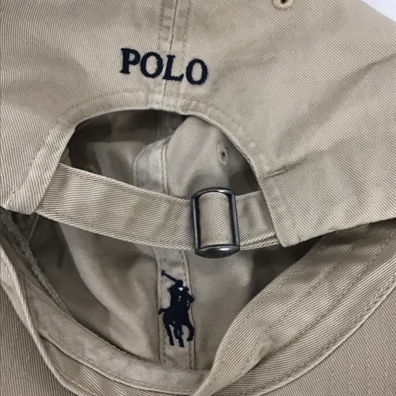 ポロラルフローレン POLO RALPH LAUREN 帽子 キャップ コットン 刺繍 ロゴ、文字 X ワンポイント ベージュ / ベージュ / メンズ USED 古着 中古 10132441