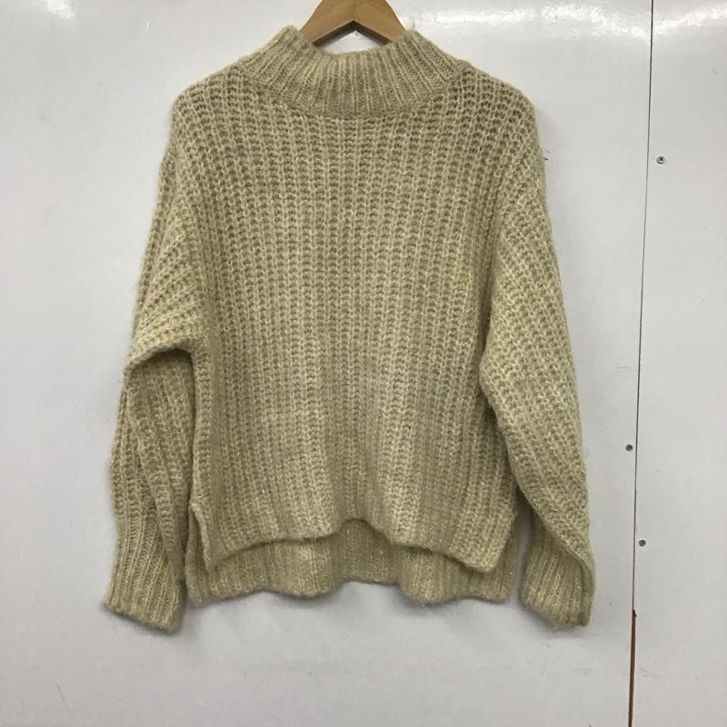 ローリーズファーム LOWRYS FARM ニット、セーター 長袖 FREE 無地 ベージュ / ベージュ / レディース USED 古着 中古 10137875
