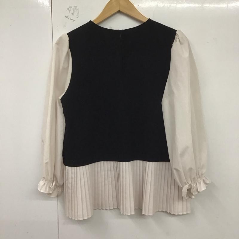 ザラ ZARA カットソー 長袖 XS 無地 白 / ホワイト / X 黒 / ブラック / レディース USED 古着 中古 10124804