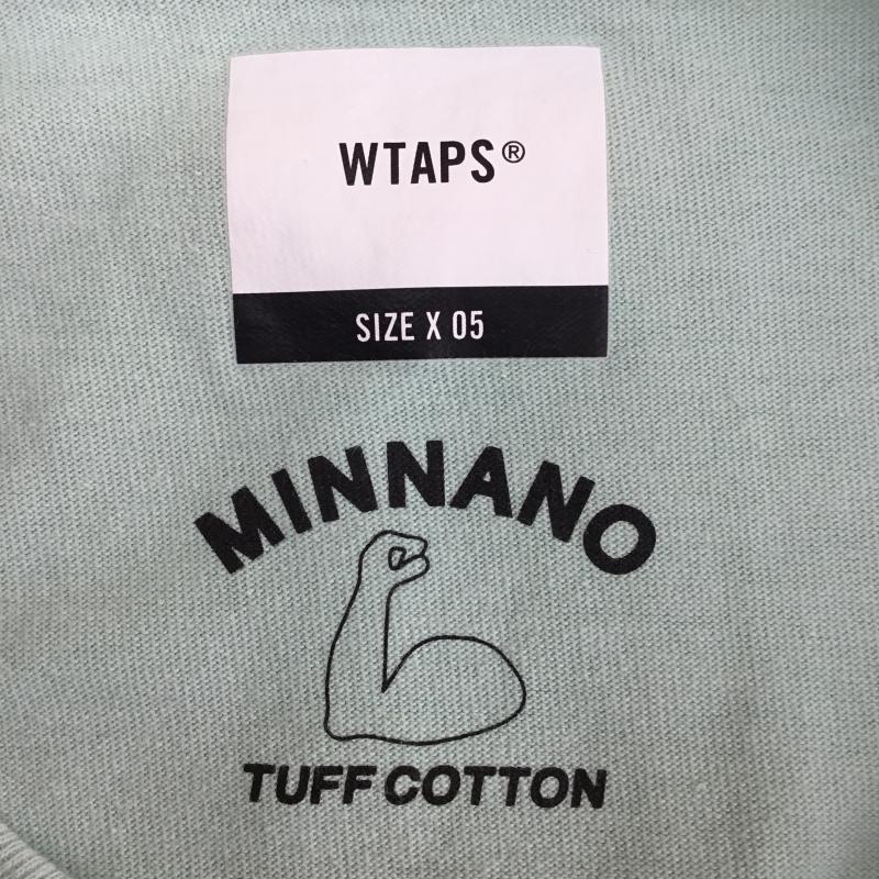 ダブルタップス W)TAPS Tシャツ 半袖 MIN-NANO ミンナノ 19ss 別注 ロゴ、文字 薄緑 / ライトグリーン / メンズ USED 古着 中古 10095988