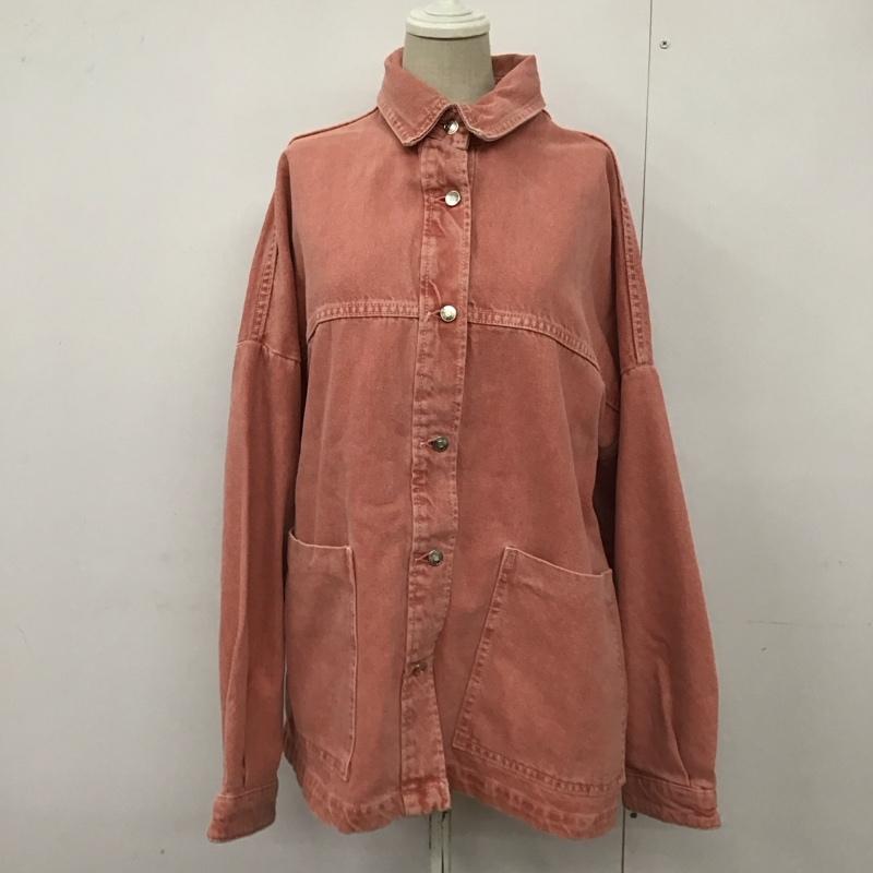 ザラ ZARA ジャケット、上着 ジャケット、ブレザー デニムジャケット カラージャケット 長袖ジャケット ブルゾン M 無地 桃 / ピンク / レディース USED 古着 中古 10123733