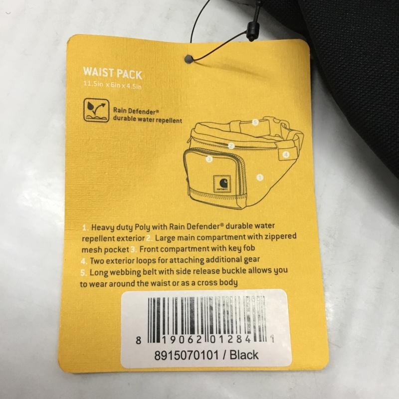 カーハート Carhartt ウエストバッグ ウエストバッグ 8915070101 ボディバッグ WAIST PACK タグ付き ロゴ、文字 黒 / ブラック / メンズ USED 古着 中古 10112556
