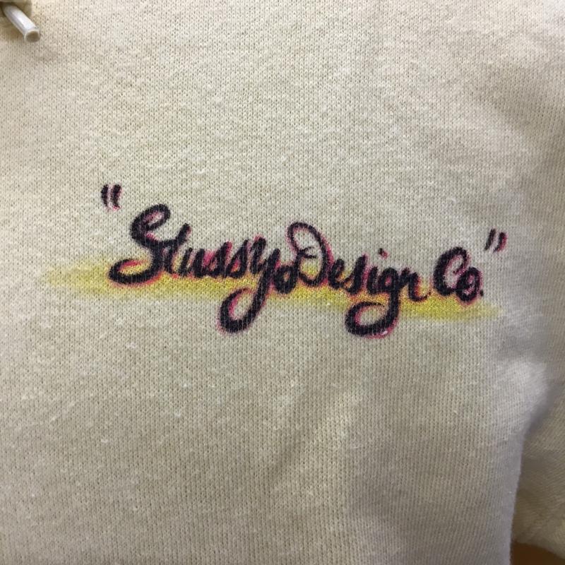 ステューシー STUSSY パーカー 長袖 長袖パーカー フード付きパーカー プリントスウェット トレーナー S プリント 黄 / イエロー / メンズ USED 古着 中古 10106460