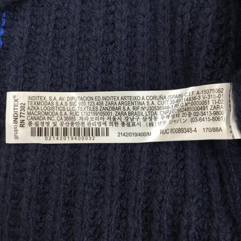 ザラ ZARA ニット、セーター 長袖 M 青 / ブルー / X 紺 / ネイビー / レディース USED 古着 中古 10144626