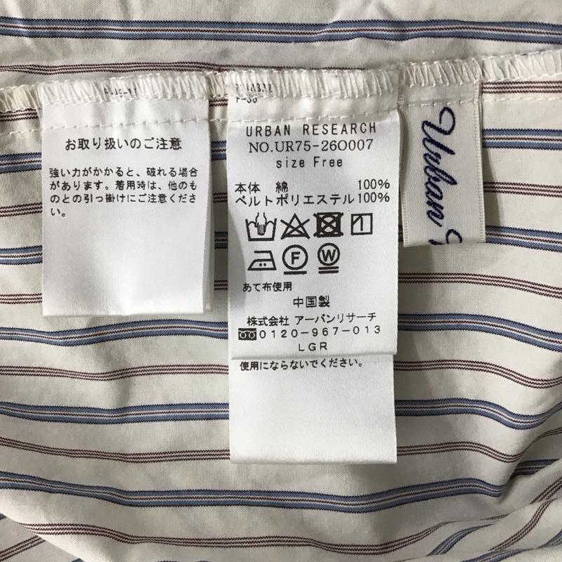 アーバンリサーチ URBAN RESEARCH ワンピース ひざ丈スカート UR75-26O007 Vネック 半袖 FREE ストライプ マルチカラー / マルチカラー / レディース USED 古着 中古 10114402